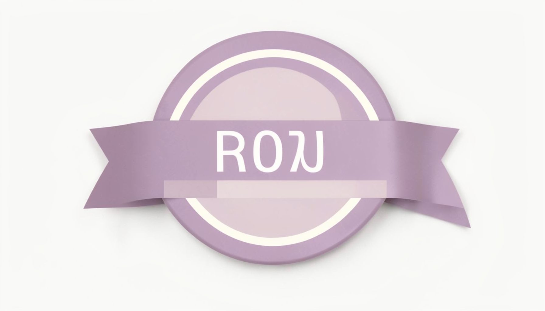 A ribbon-style badge in dusty lilac and ivory suggesting a recognition and awards partner.