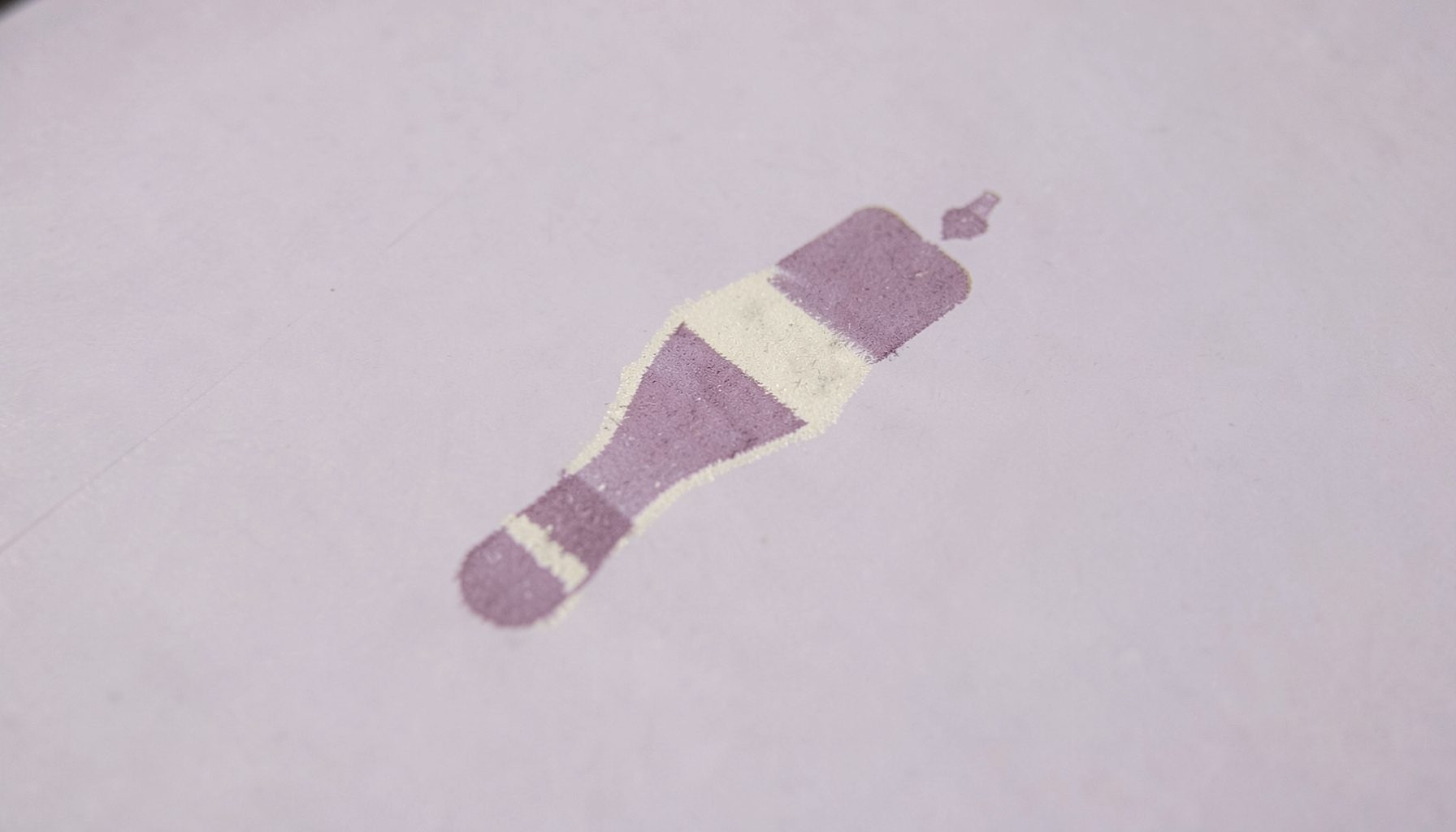 A torch-shaped mark in muted plum and cream evoking an educational empowerment ally.