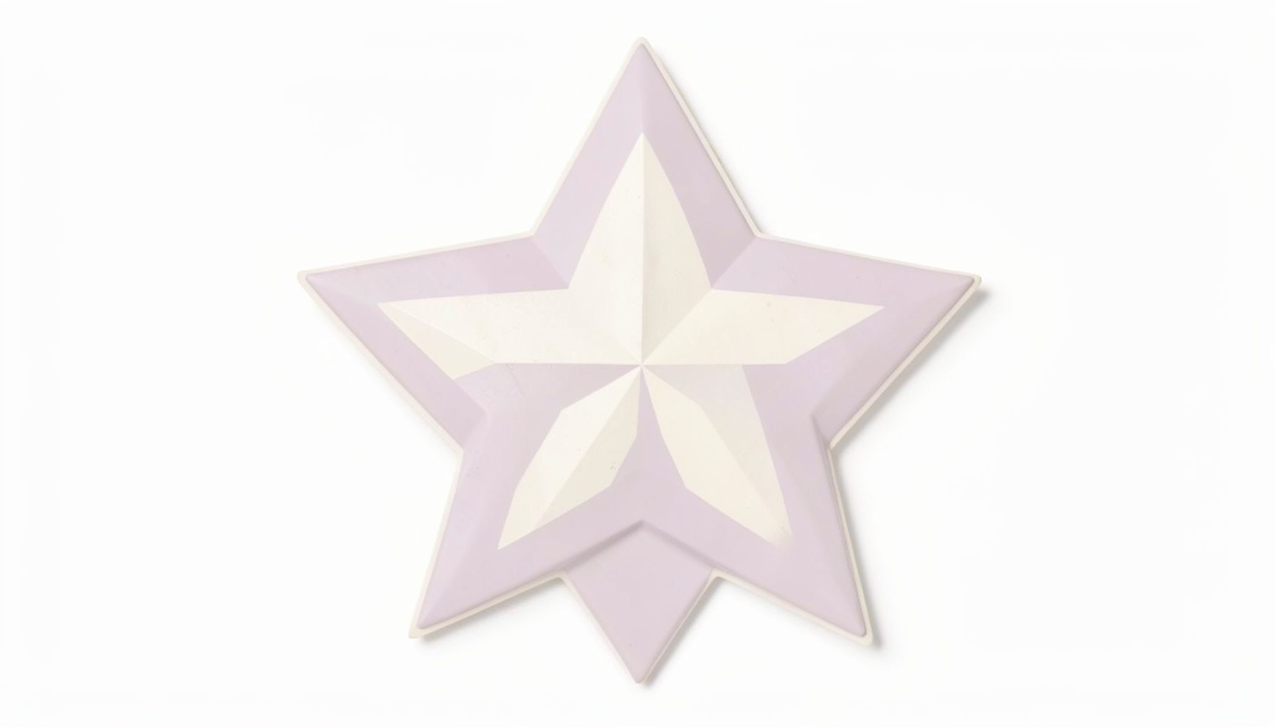 A star-shaped emblem in pale mauve and ivory representing a social justice ally.